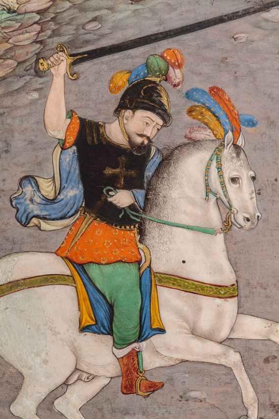 Sword Fight Between a Christian Horseman and an Indian Soldier | MasterArt